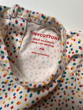 Tinycottons Baby One-Piece in Confetti Print - White/Multi